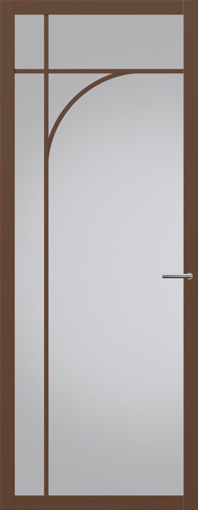 Binnendeur met glas NC101 Cacao Bruin | Nuance